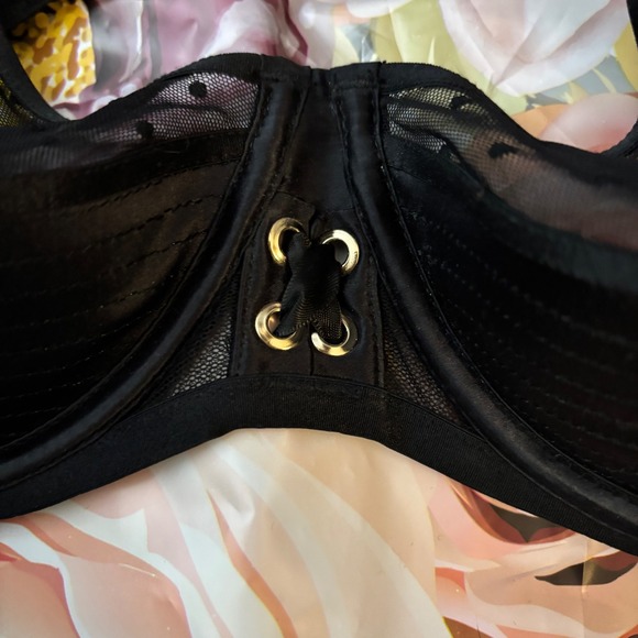 Honey Birdette Bra Mila Black Sexy Corset Lace Up Strappy Bralette Lingerie 40DD - Picture 3 of 10